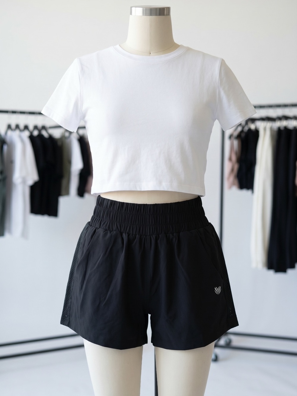 Forever 21 Black Women's Athletic Shorts - Elastic Waist Run Shorts